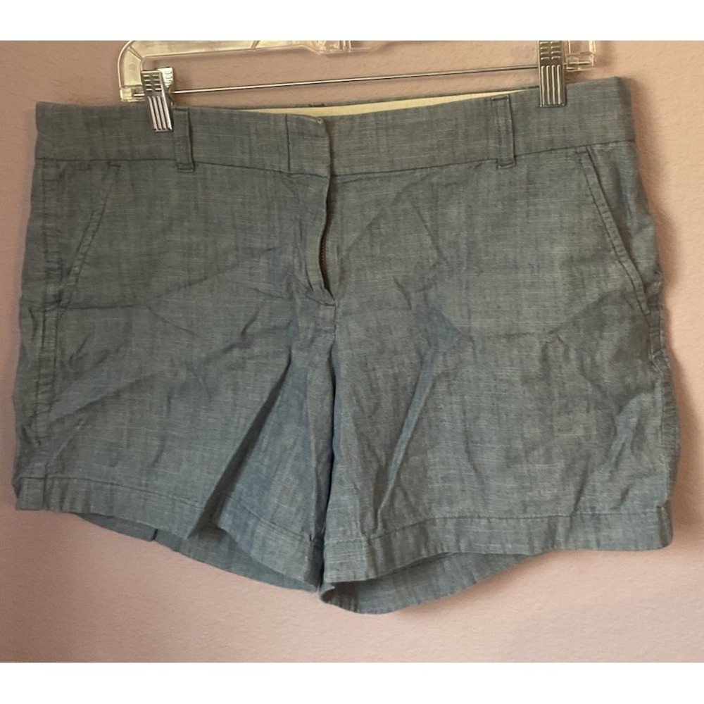 J. Crew Classic‎ Chino 100% Cotton Blue Shorts Size 10